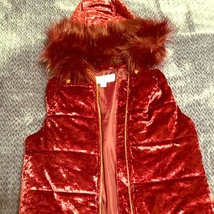 Authentic Michael Kors Vest With faux fur trimming